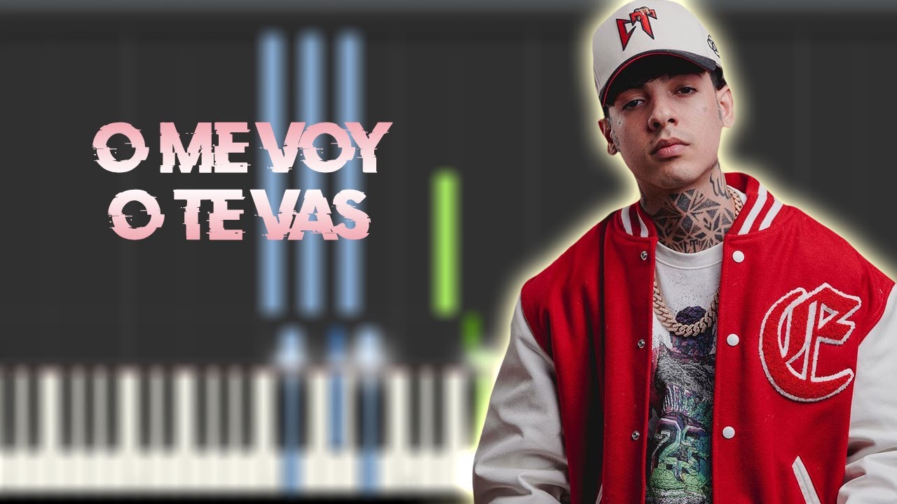 Natanael Cano - O Me Voy O Te Vas | Instrumental Piano Tutorial / Partitura / Karaoke / MIDI