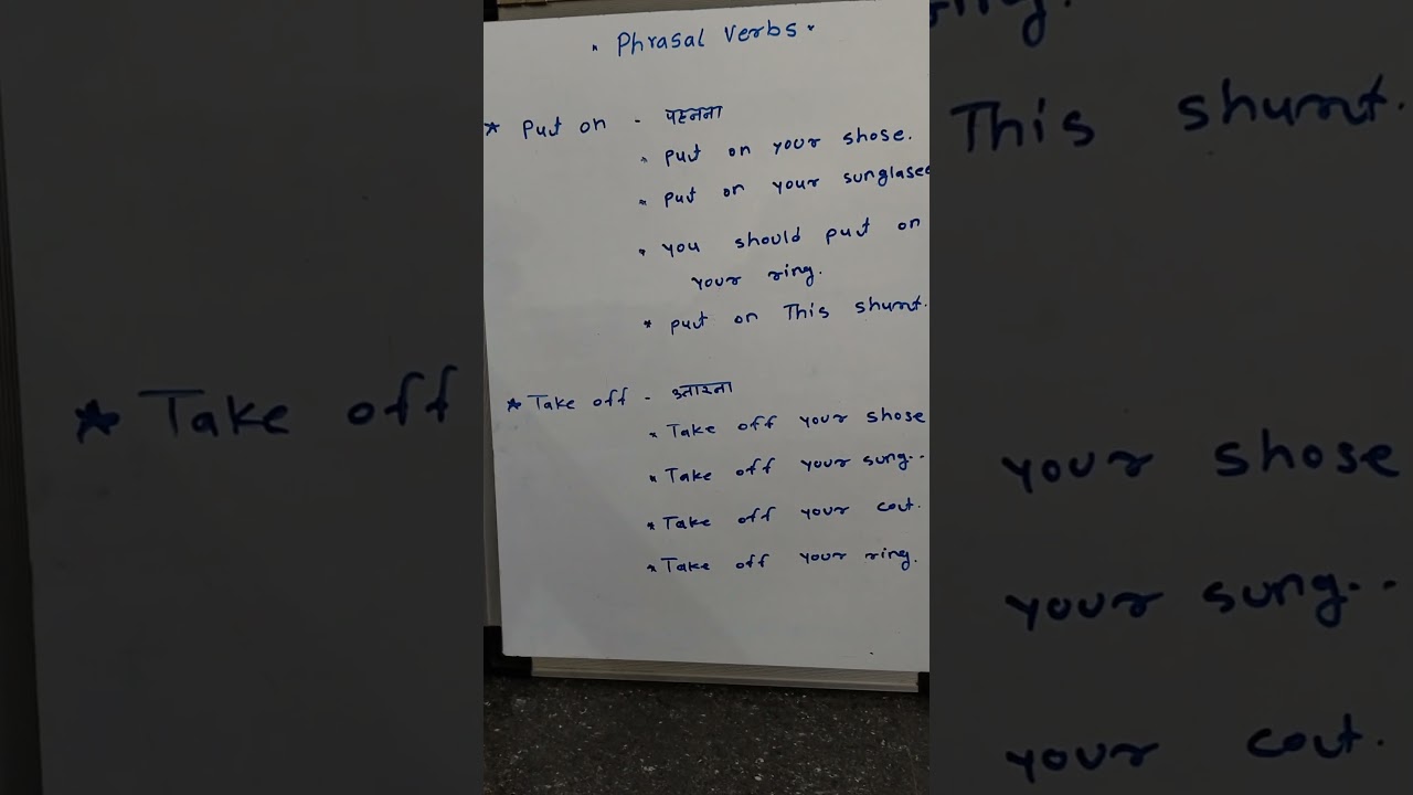 Phrasal Verbs,Put on,Take off Pahanaa ,Utarna#shehnaaz #youtube shorts