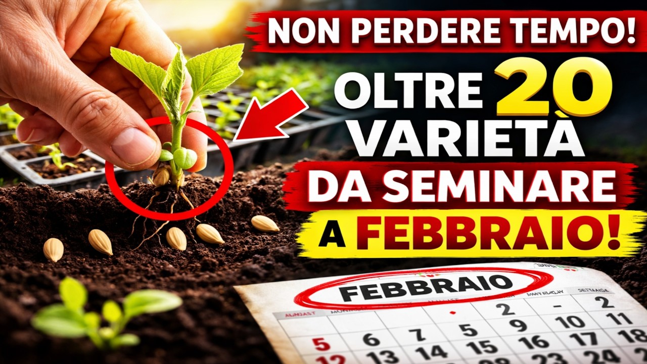 NON PERDERE TEMPO! Oltre 20 varietà da seminare a febbraio per un raccolto super anticipato.