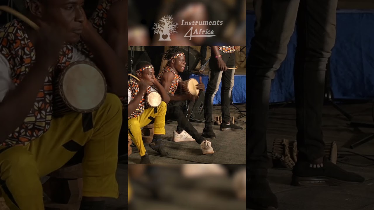 Le groupe Bwazan Junior lors de la nuit du djembé et du balafon en décembre 2021