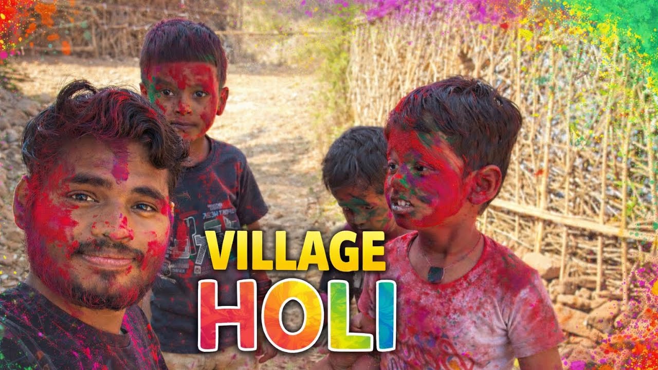 Holi Celebration in Village 🌈 | Real Village Holi Vlog | Ansh Ki Reality