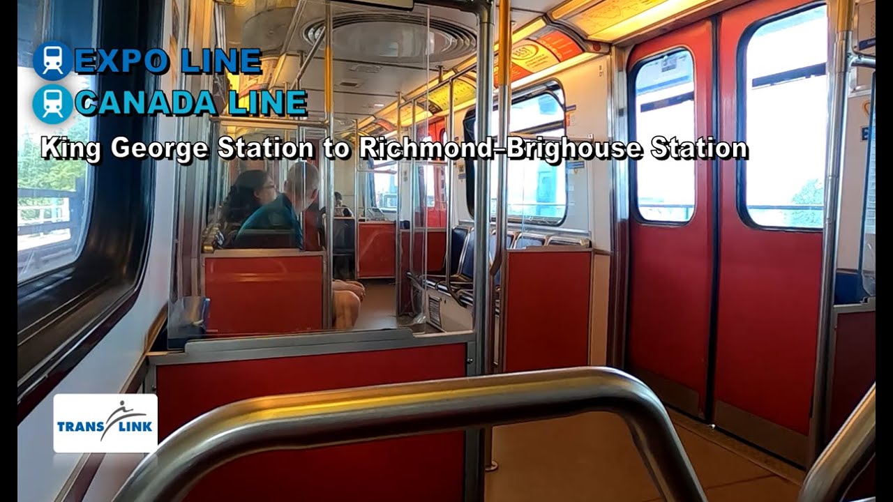 Vancouver Skytrain POV Walk: King George Station to Richmond–Brighouse Station Via Waterfront Stn