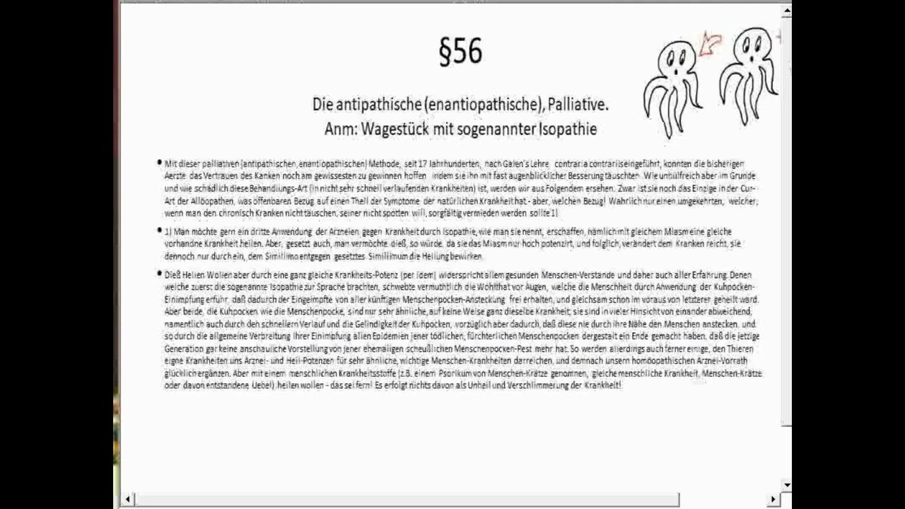 Hahnemanns Organon der Heilkunst &sect;56 +57