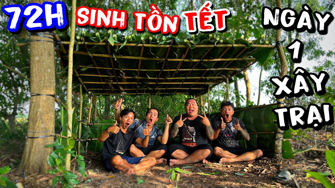 72h sinh tồn trên đảo hoang giữa đồng lúa | Ngày 1 qua đảo dựng lều