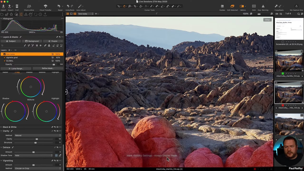 Live Editing Sessions - Capture One : 27th May 2025 (Contrast, Keystone, Sharpening, Noise Reduction