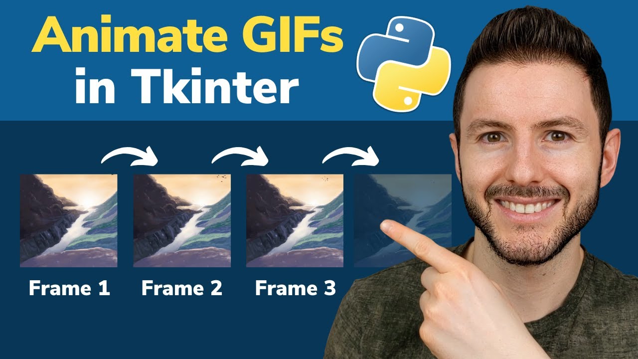 Как отобразить и воспроизвести GIF-файл в графических интерфейсах Python Tkinter | Запуск и анима...
