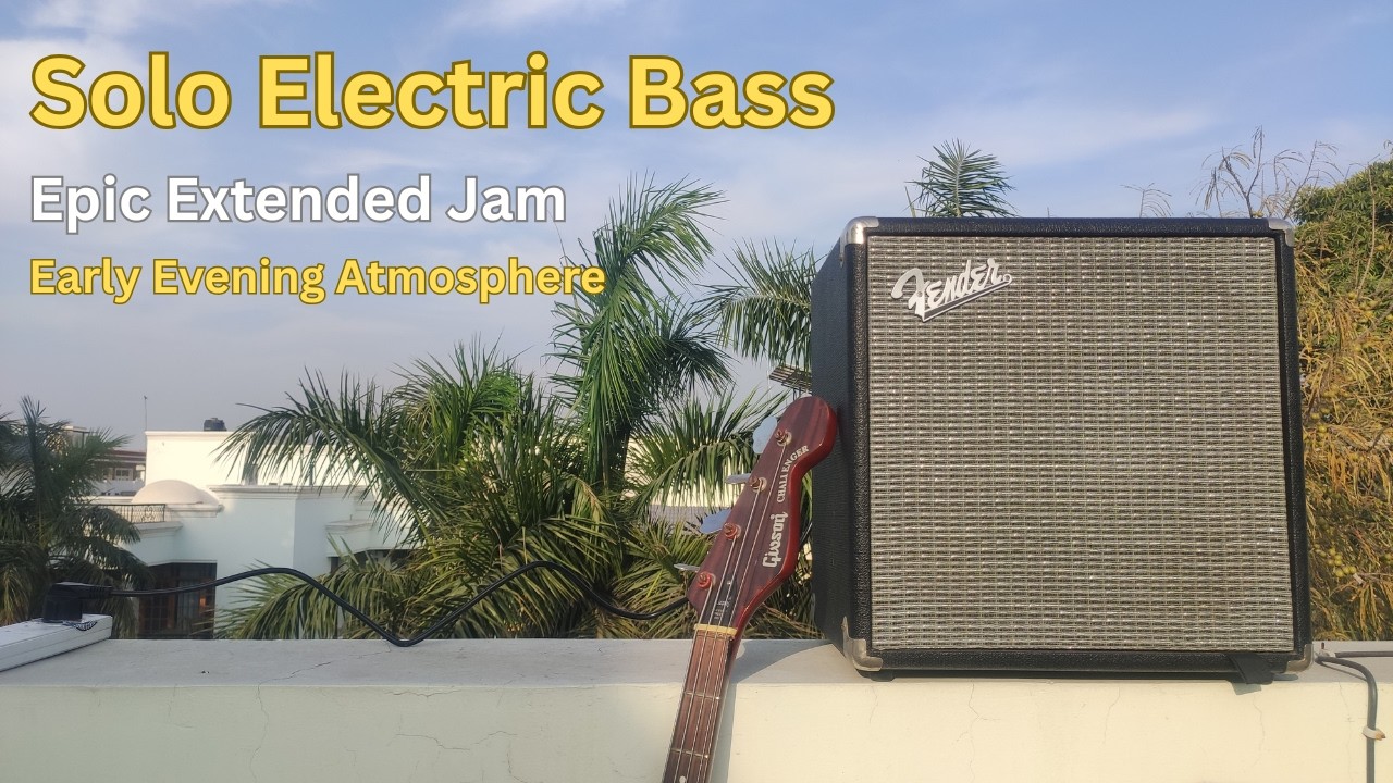Solo Electric Bass | Epic Extended Jam | Street and Bird Sounds in Background