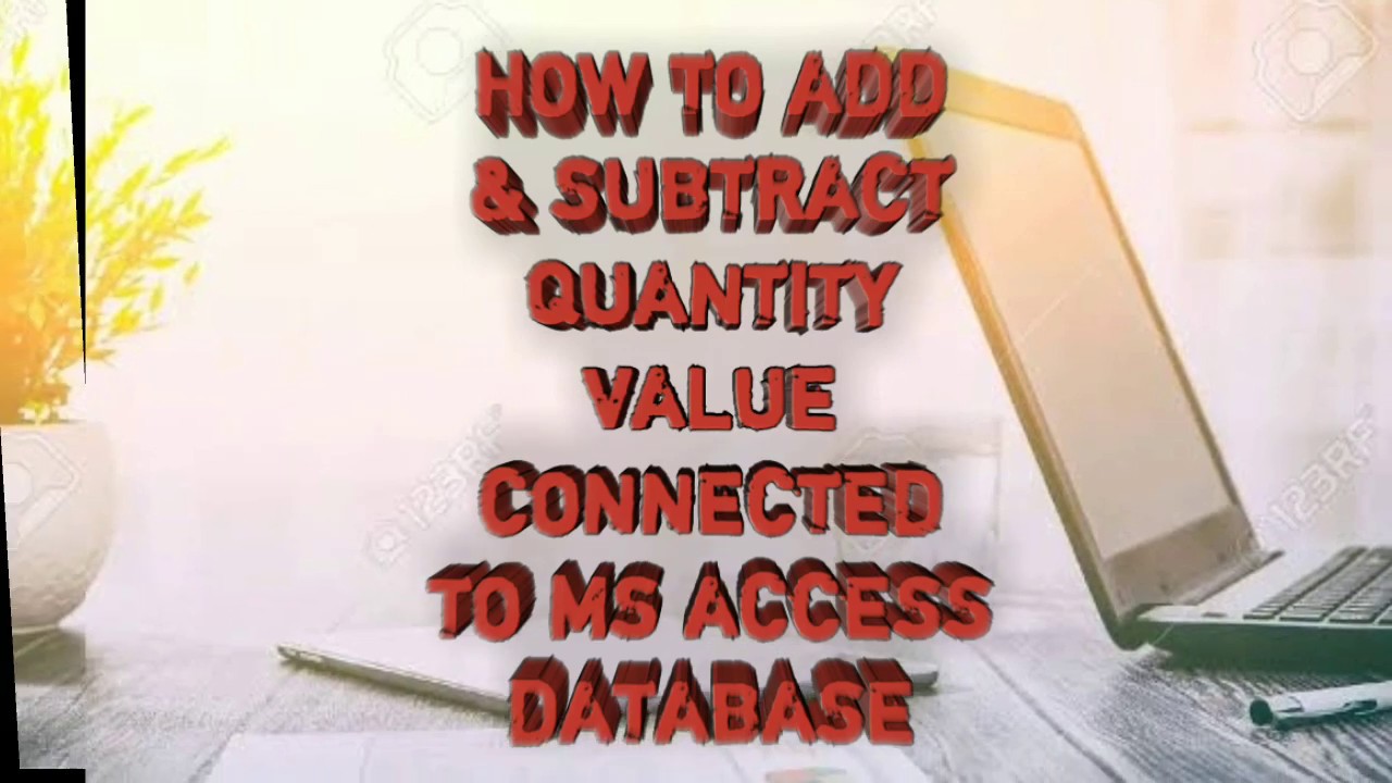 HOW TO ADD & SUBTRACT QUANTITY VALUE IN VISUAL BASIC. NET CONNECTED TO MS ACCESS DATABASE