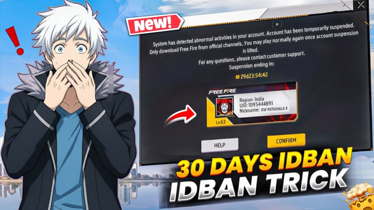 Free Fire Account 30 Day Id Ban Karna Sikhe 😱 ll 100% working 2026 🤯 | Id Ban Trick - Gw Pathshala 