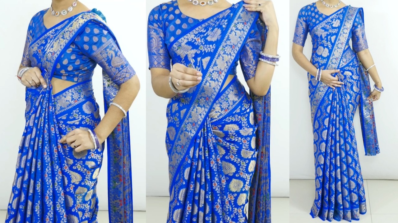 New Heavy Saree Draping Tutorial for Beginners Guide | How to Wear Saree with Perfect Pleats Trick