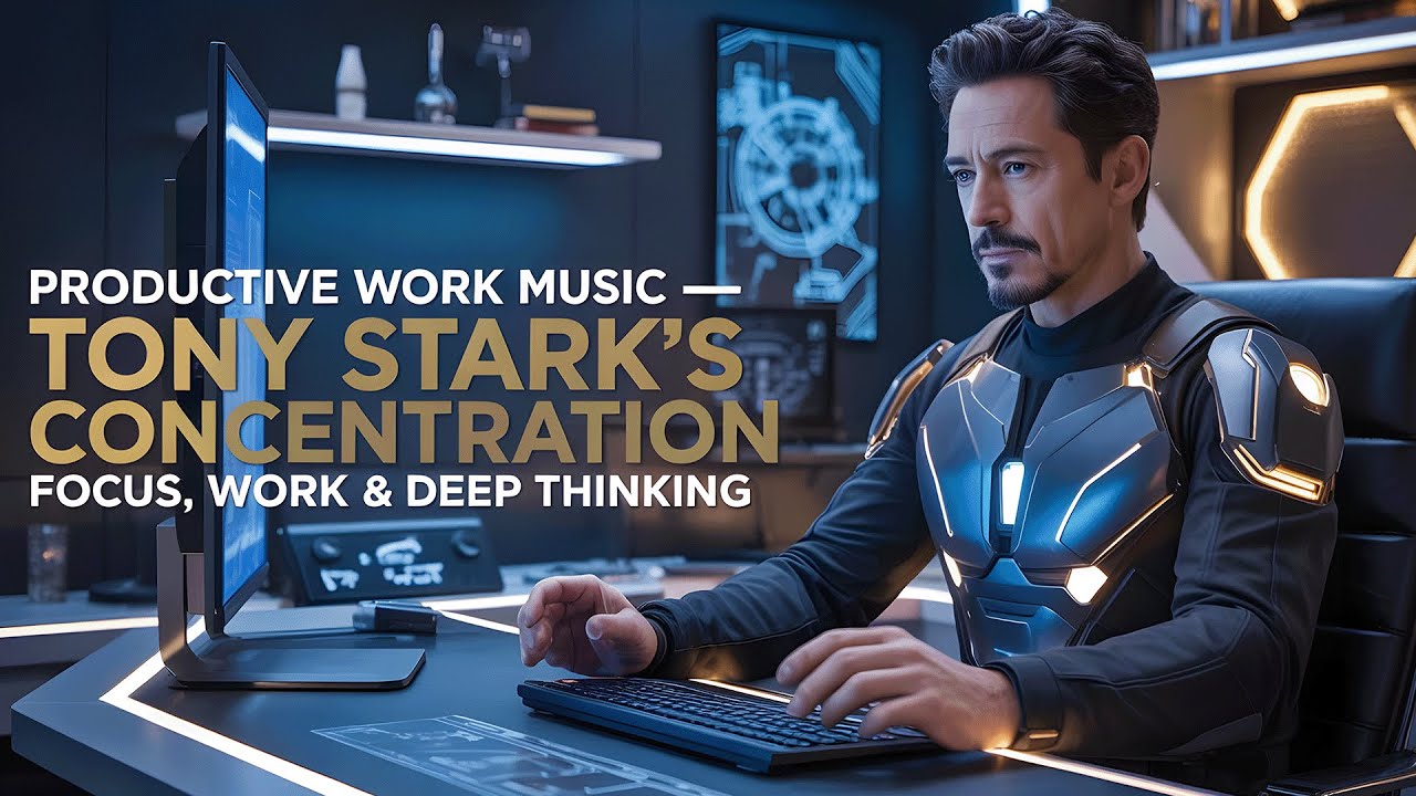 Productive Work Music — Tony Stark’s Concentration | Focus, Work & Deep Thinking