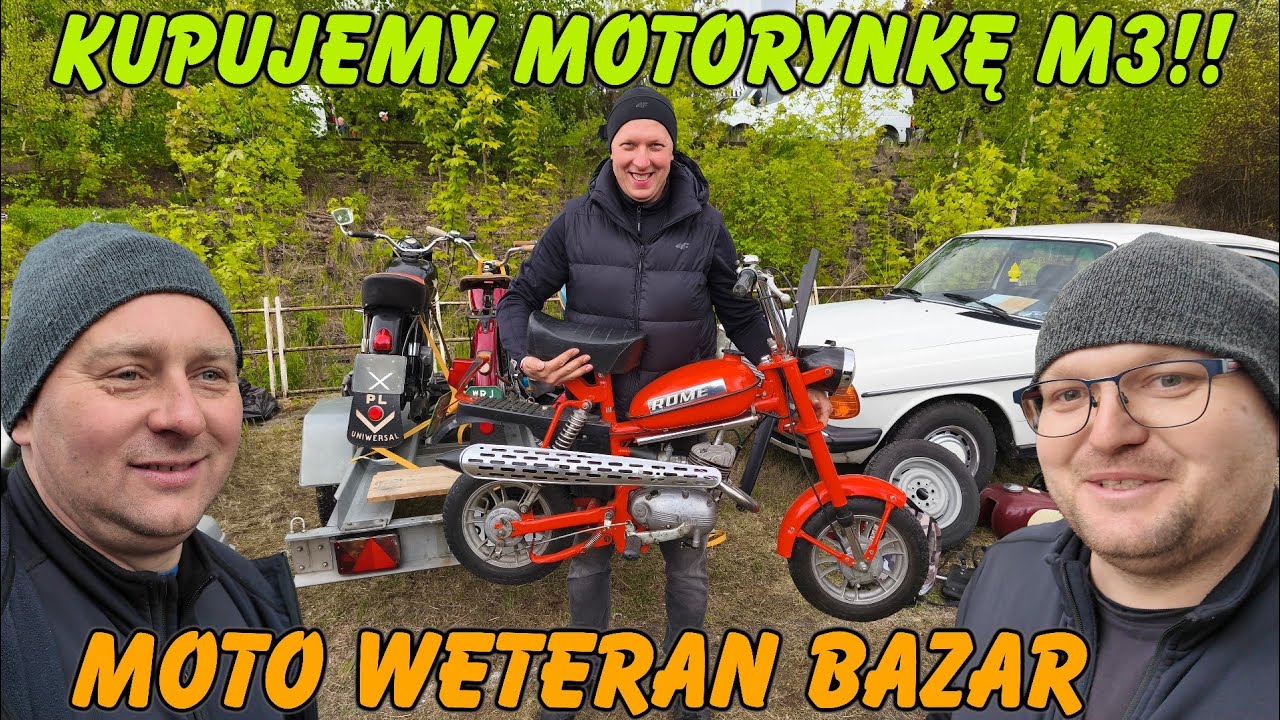 Motorynka M3 w pełnym oryginale z plombą na silniku ☺️☺️ Andrzej zaszalał na Moto Weteran Bazar 😁😁