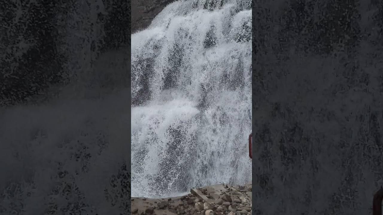 Super Slow Motion Waterfall Close-Up #shorts
