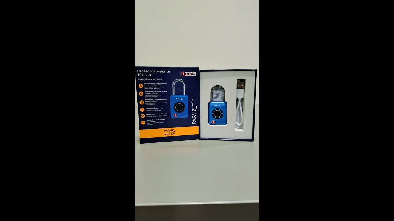 CADEADO BIOMETRICO - TSA 35B   PAPAIZ - FUNÇÕES E CONFIGURAÇÕES