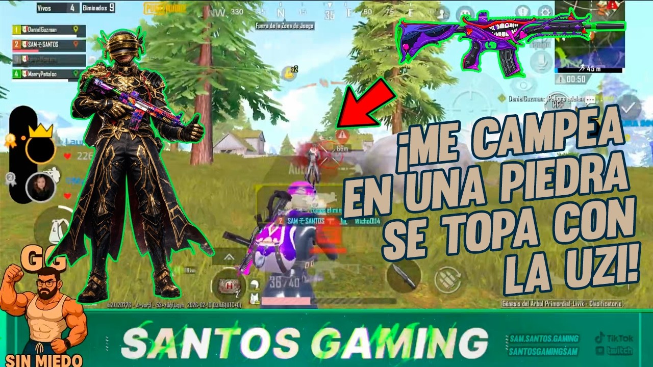 ¡ME CAMPEA EN UNA PIEDRA PERO SE TOPA CON LA PODEROSÍSIMA UZI! /  PUBG MOBILE 7 IPHONE 15 PRO