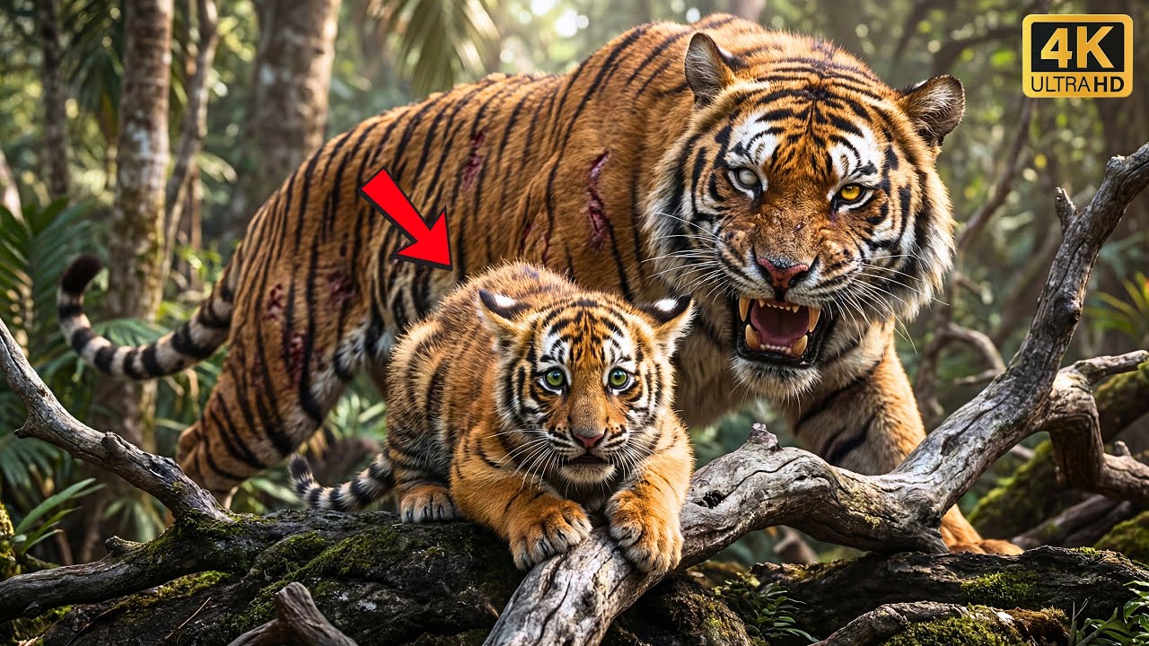 El TIGRE apodado el CANÍBAL QUERÍA comerse al cachorro de TIGRE — miren quién LLEGÓ para SALVARLO