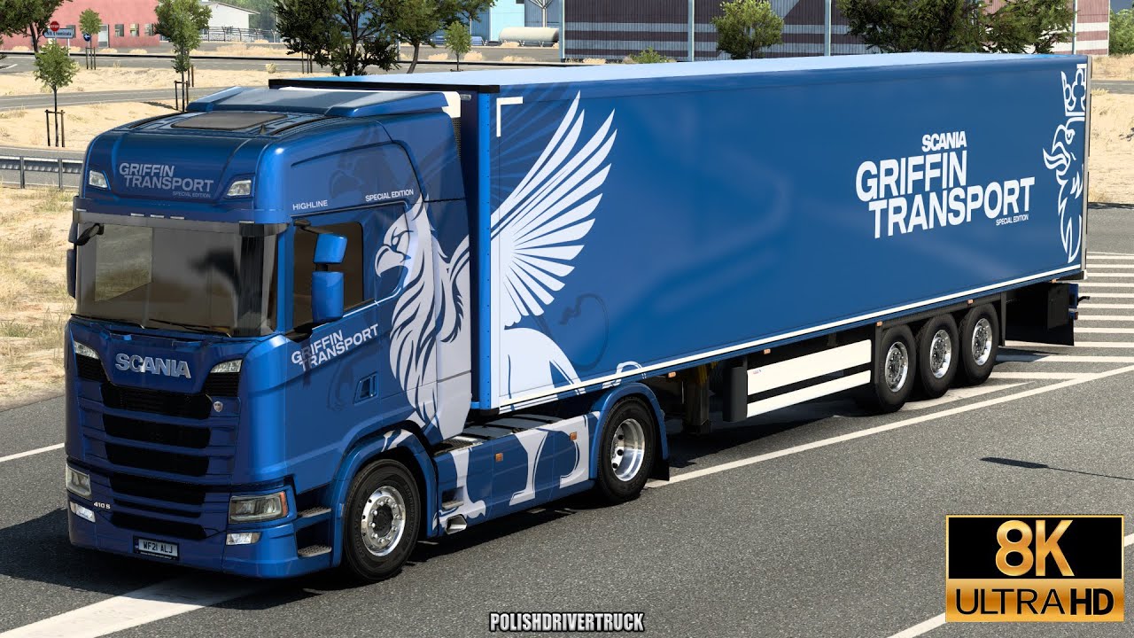 ✅[ETS2. V1.40]...PDT...4K 8K SCANIA S GRIFFIN TRANSPORT MULTICOLOR Combo-Skin