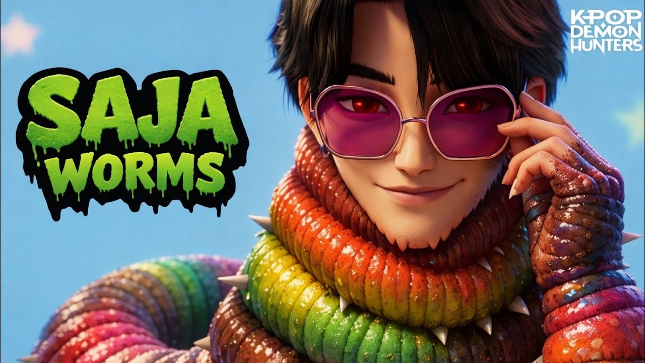 Saja Boys Become Saja Worms 🪱🔥 Golden Song | K-Pop Demon Hunters | Official Lyrics Video