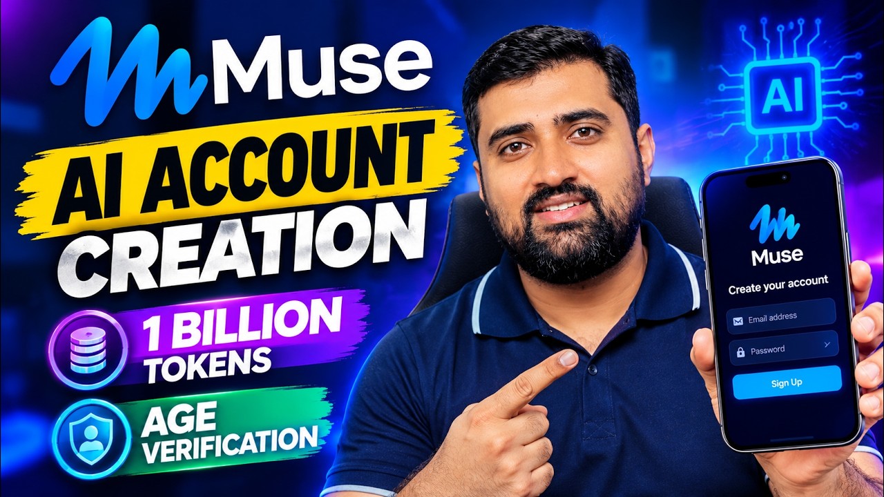 Muse AI Account creation | Muse AI 1 billion tokens | Muse AI video generator