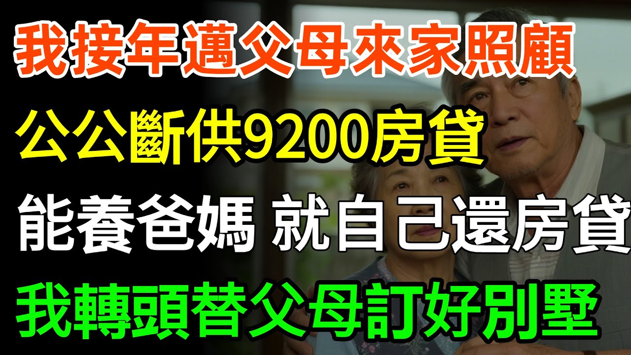 我接年邁父母來家照顧，當晚公公斷供9200房貸，既然能養你爸媽，就自己還房貸，我轉頭替父母訂好別墅！#故事分享 #人生感悟 #情感