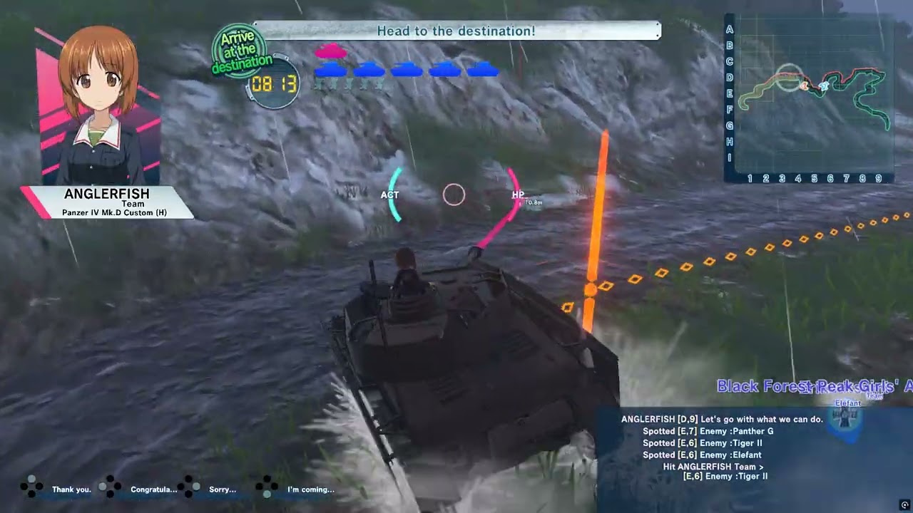 Miho Panzer IV Mk.D Custom (H) Gameplay:girls Und Panzer Dream Tank Match DX (Reach Destination)