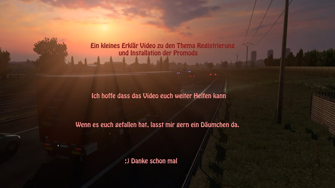 Erklär Video zwecks Promods Installation