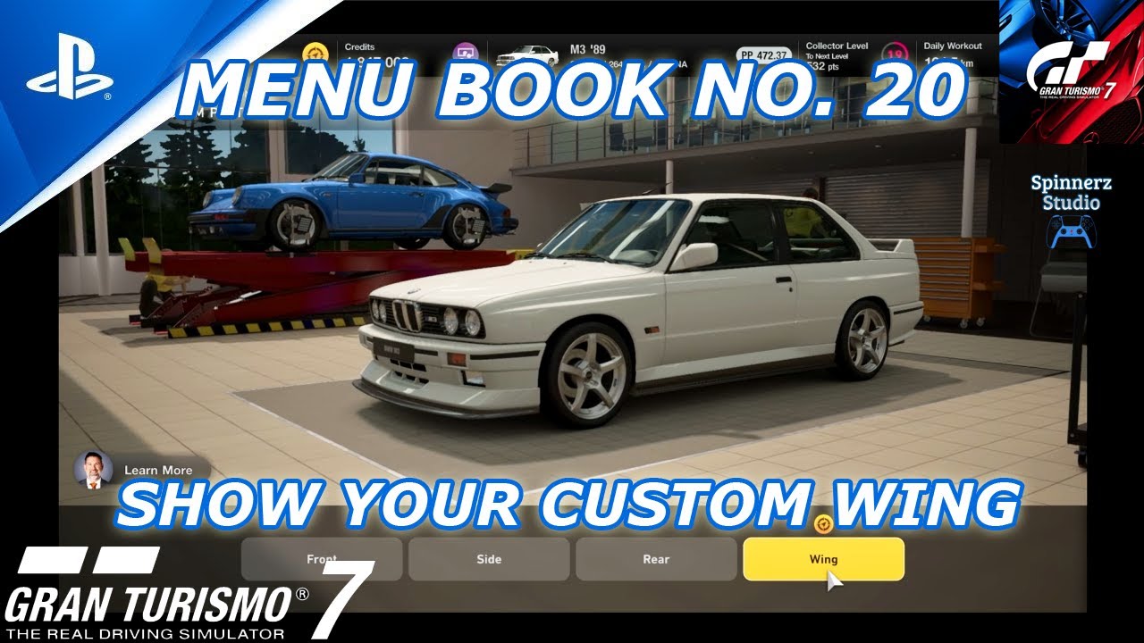 Gran Turismo 7 Cafe Menu Book No. 20 Show Your Custom Wing | GT7 Book No. 20