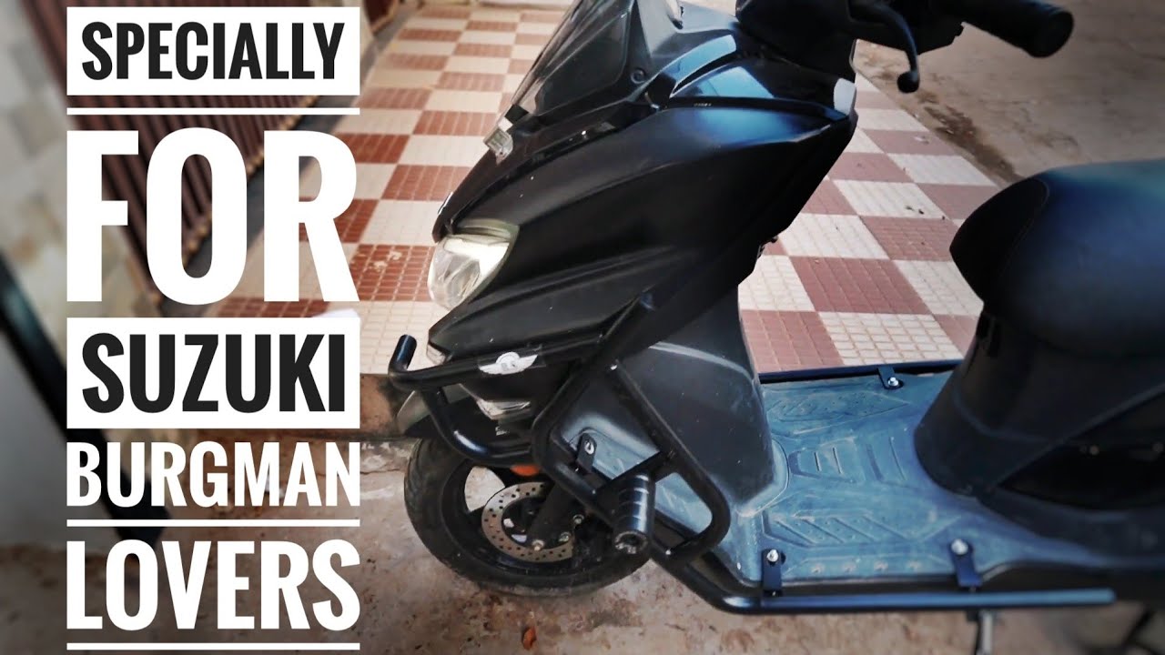 New Suzuki Burgman Latest Accessories | BS Auto Accessories Guard | Simatc Flasher