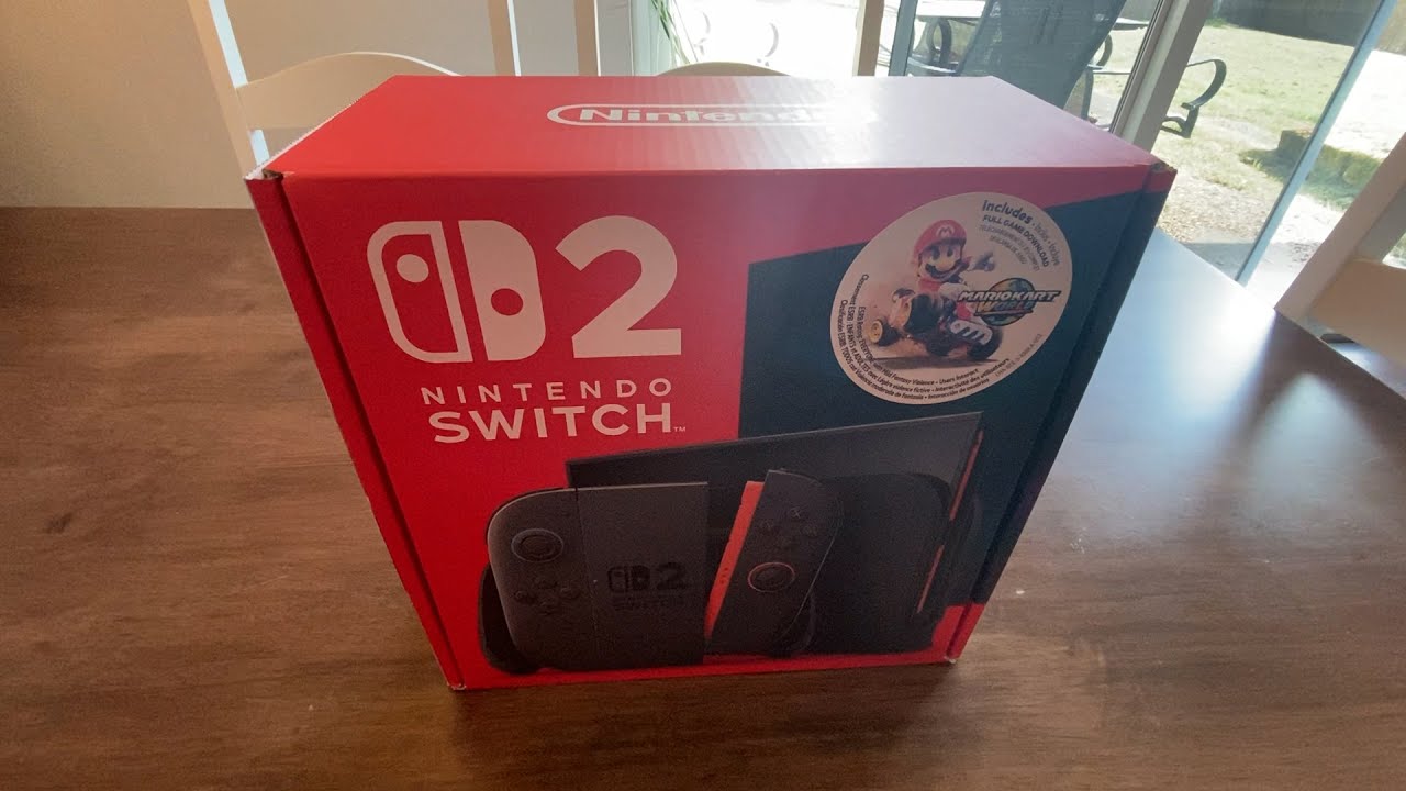 Nintendo Switch 2 Unboxing with Mario Kart World Redeemable Code