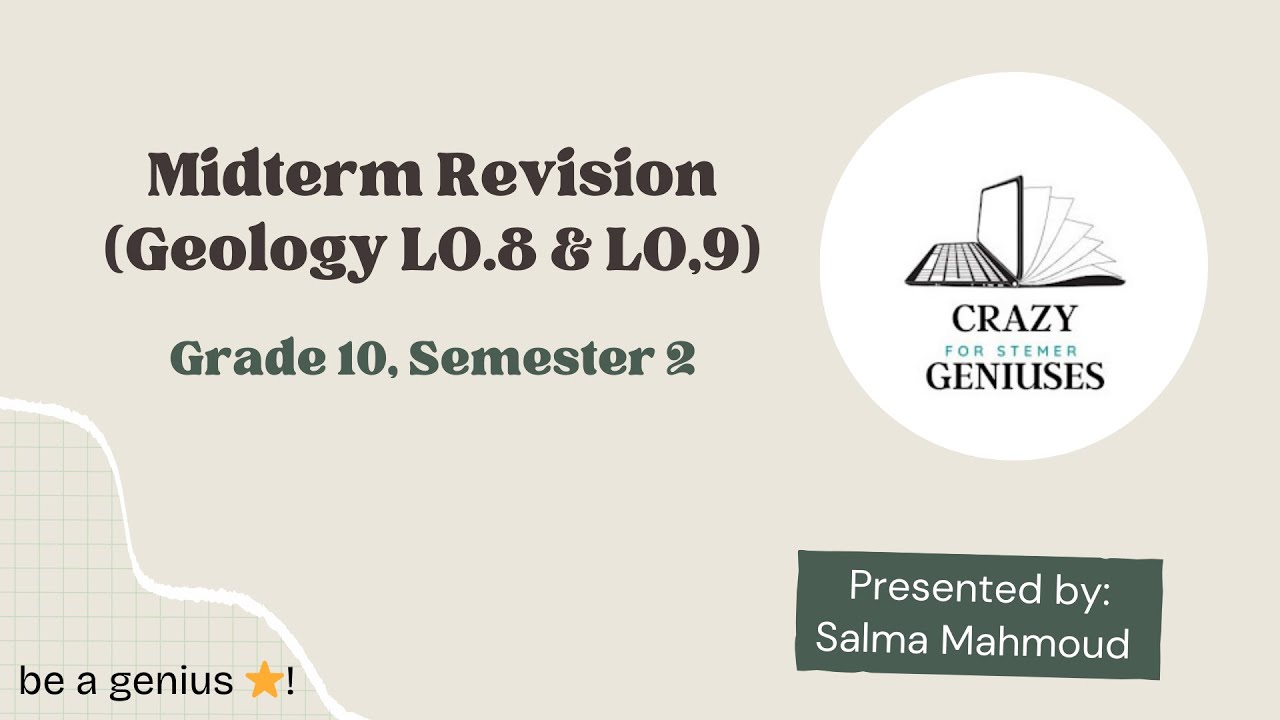 Midterm revision G10 semester 2 Geology (LO.8 & LO.9)