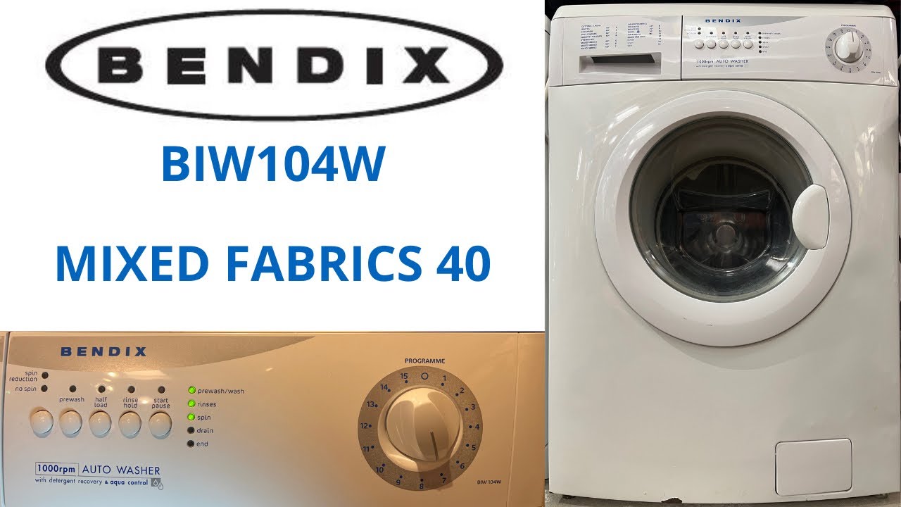 Bendix BIW104W Washing Machine - [7] Mixed Fabrics 40