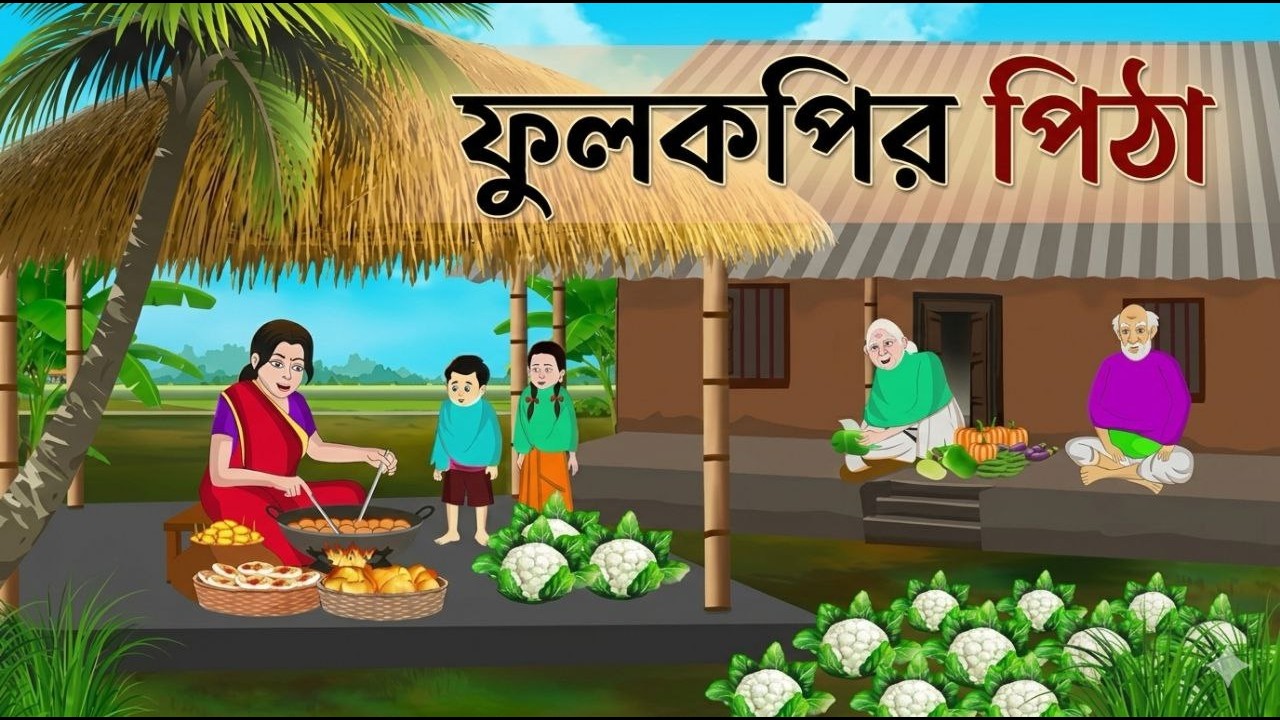 ফুলকপির পিঠা বানাতে গিয়ে যা ঘটলো 😆 | Funny Cartoon Story | Bangla Cartoon