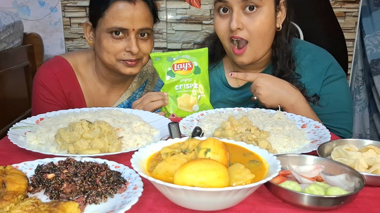 Earing Spicy🌶DuckEgg🥚Curry Challenge🥵 | Rice, Lal Shag Bhaja, Duck Egg Curry, March Bhaja Challenge🤤