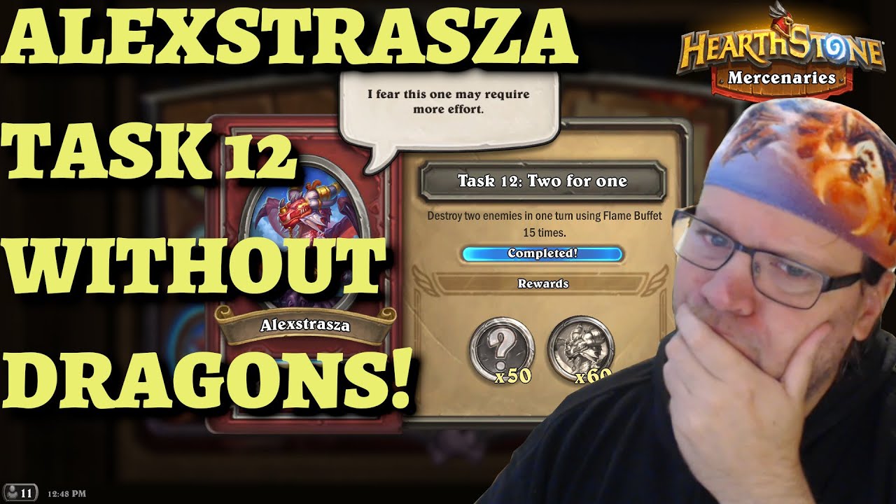 How to complete Alexstrasza Task 12 Flame Buffet EVEN WITHOUT OTHER DRAGONS! Hearthstone Mercenaries