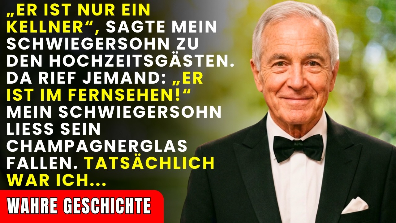 Er ist nur ein Kellner“, sagte mein Schwiegersohn — bis die Gäste mich im Fernsehen sahen.