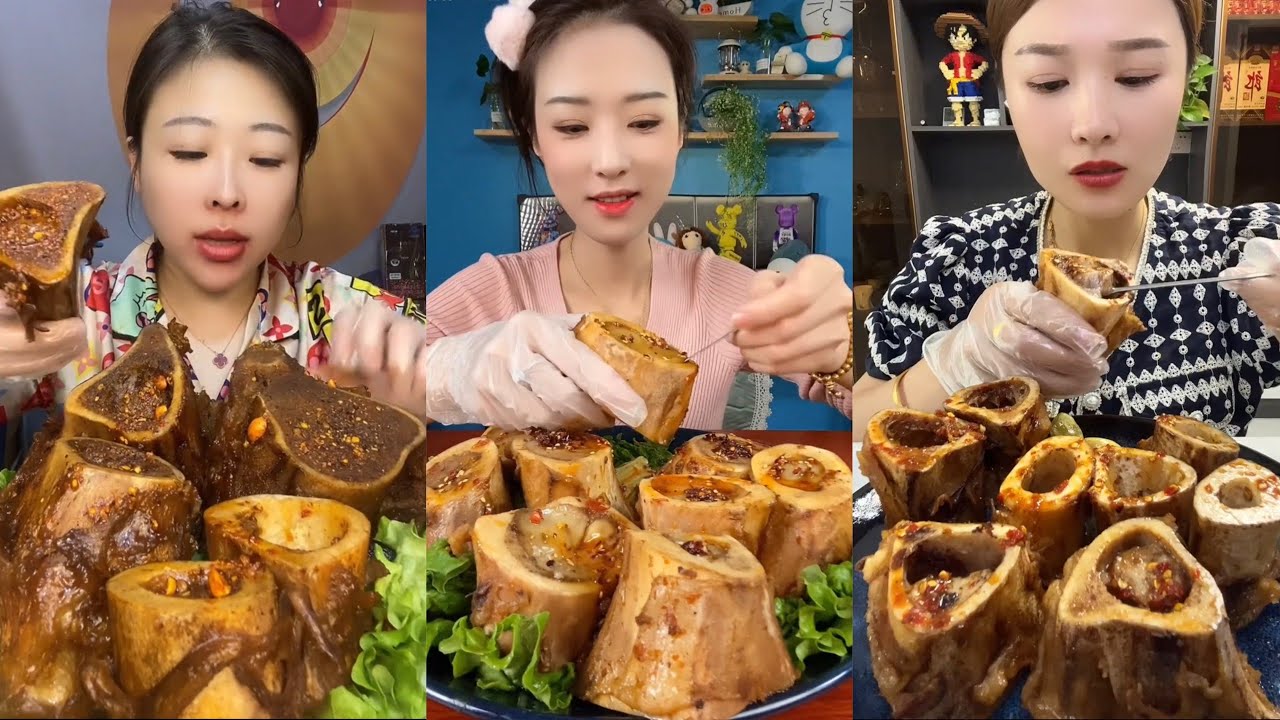 asmr mukbang thánh ăn tủy xương- beef bone marrow- 牛骨髄- 쇠고기 골수- 牛骨髓- गोमांस की अस्थि मज्जा #29