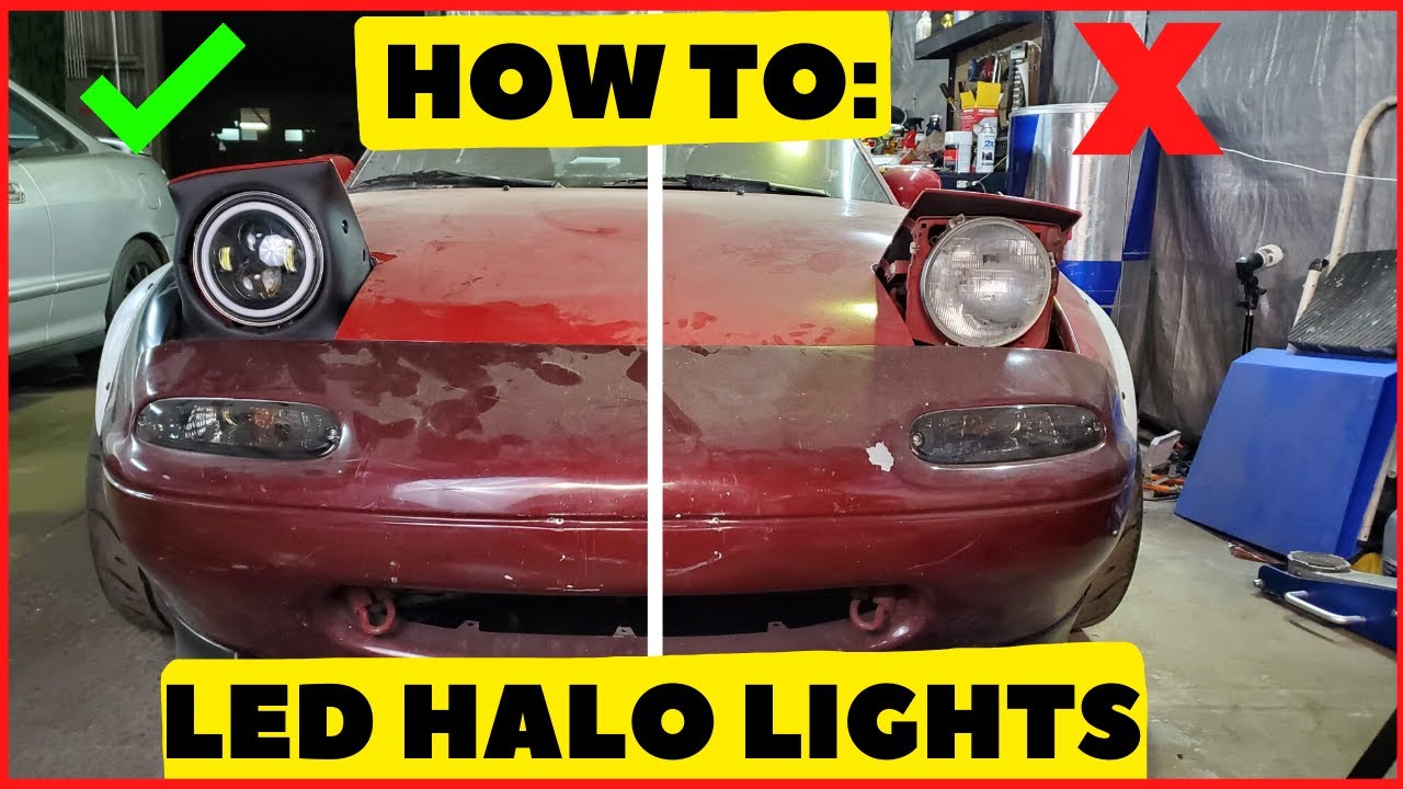We Put Jeep Lights on the Miata?! - How To Install Halo LED Headlights on a Miata