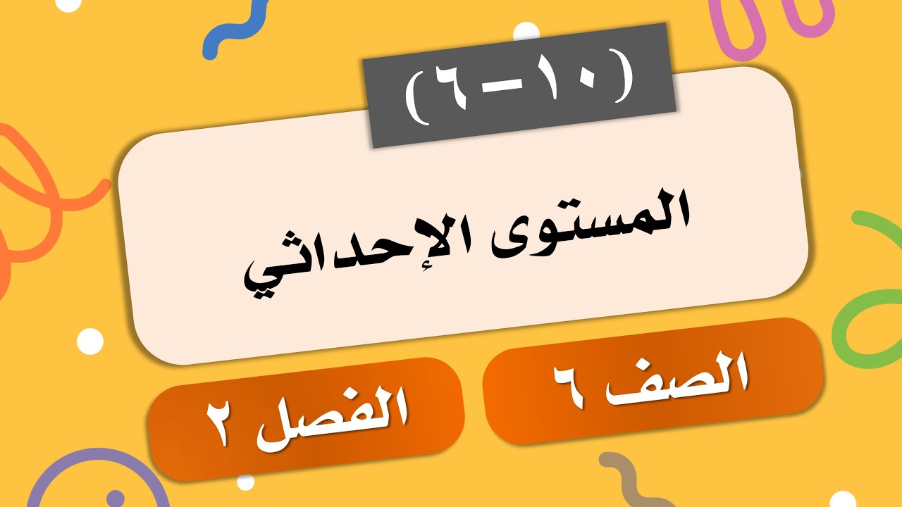 (6-10) المستوى الإحداثي # الصف 6