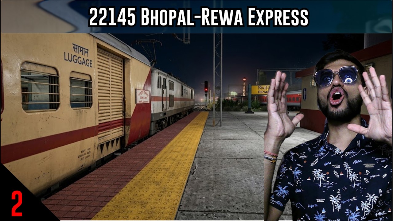Departing Pipariya - 22145 Bhopal-Rewa Express P1 |  RAILWORKS TS | #indianrailways