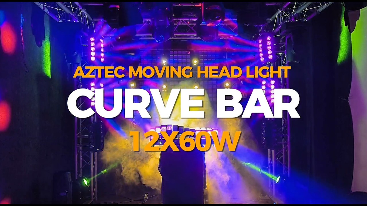 New Product Launching! AZTEC Moving Head Light Curve Bar 12x60W