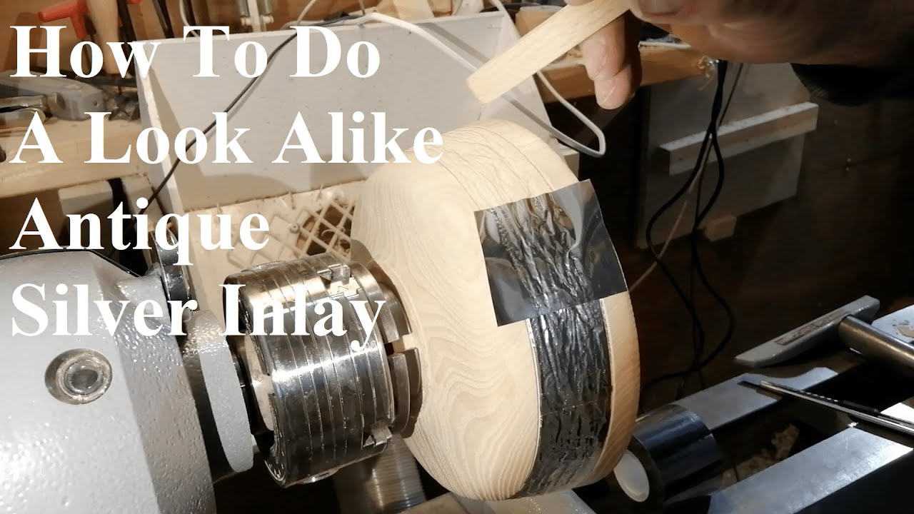 How To Do A Look Alike Antique Silver inlay - Woodturning