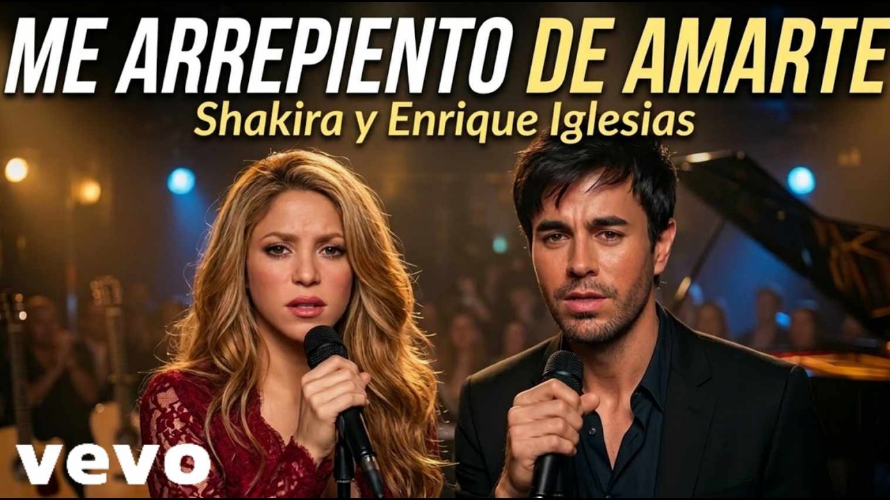 Shakira x Enrique Iglesias - Me Arrepiento de Amarte ( Letra IA video 2026 )