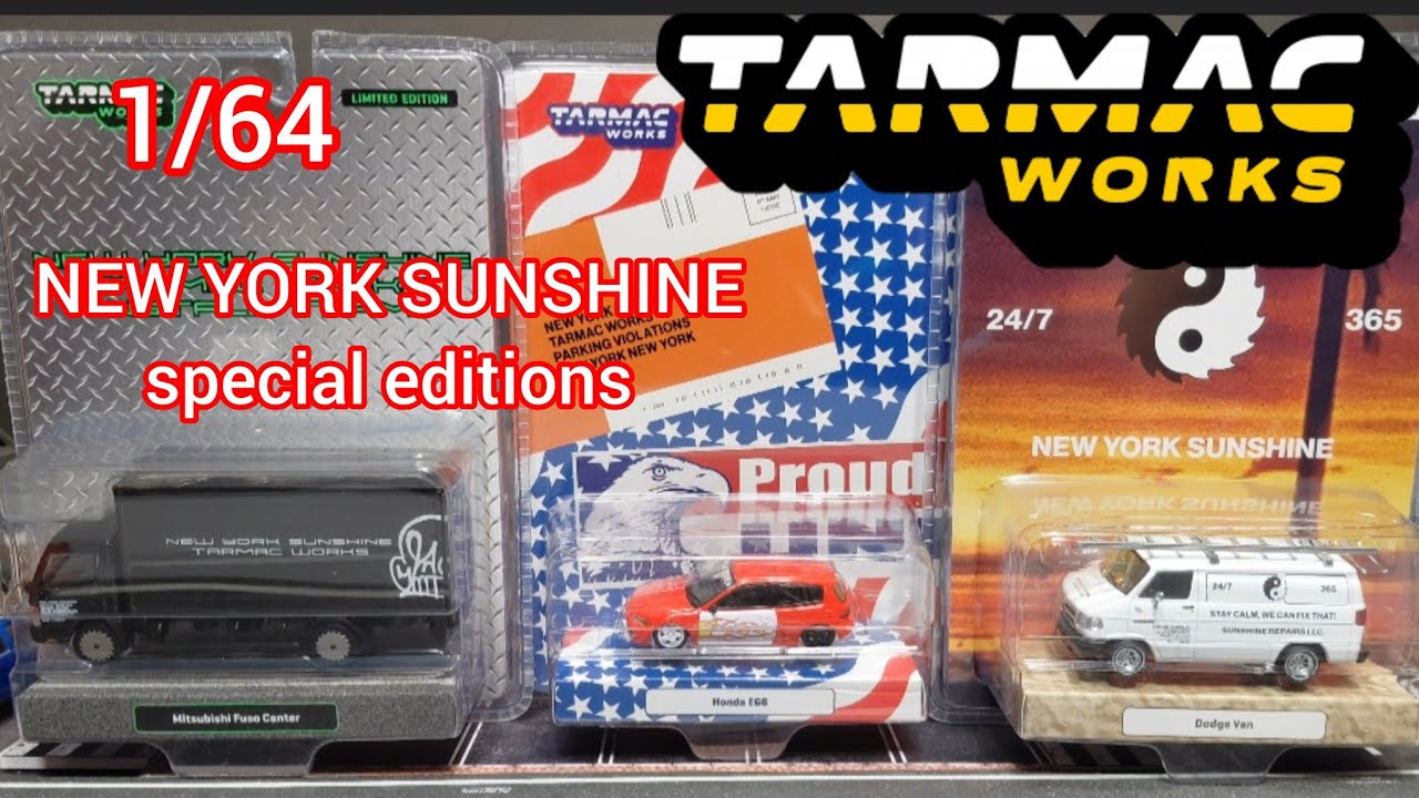 Распаковка и обзор лимитированной коллекции Tarmac Works от New York Sunshine.