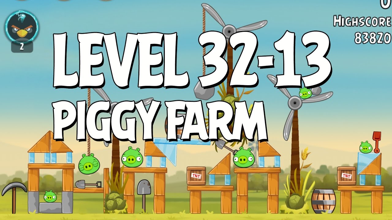 Angry Birds Piggy Farm Level 32-13 Walkthrough 3 Star