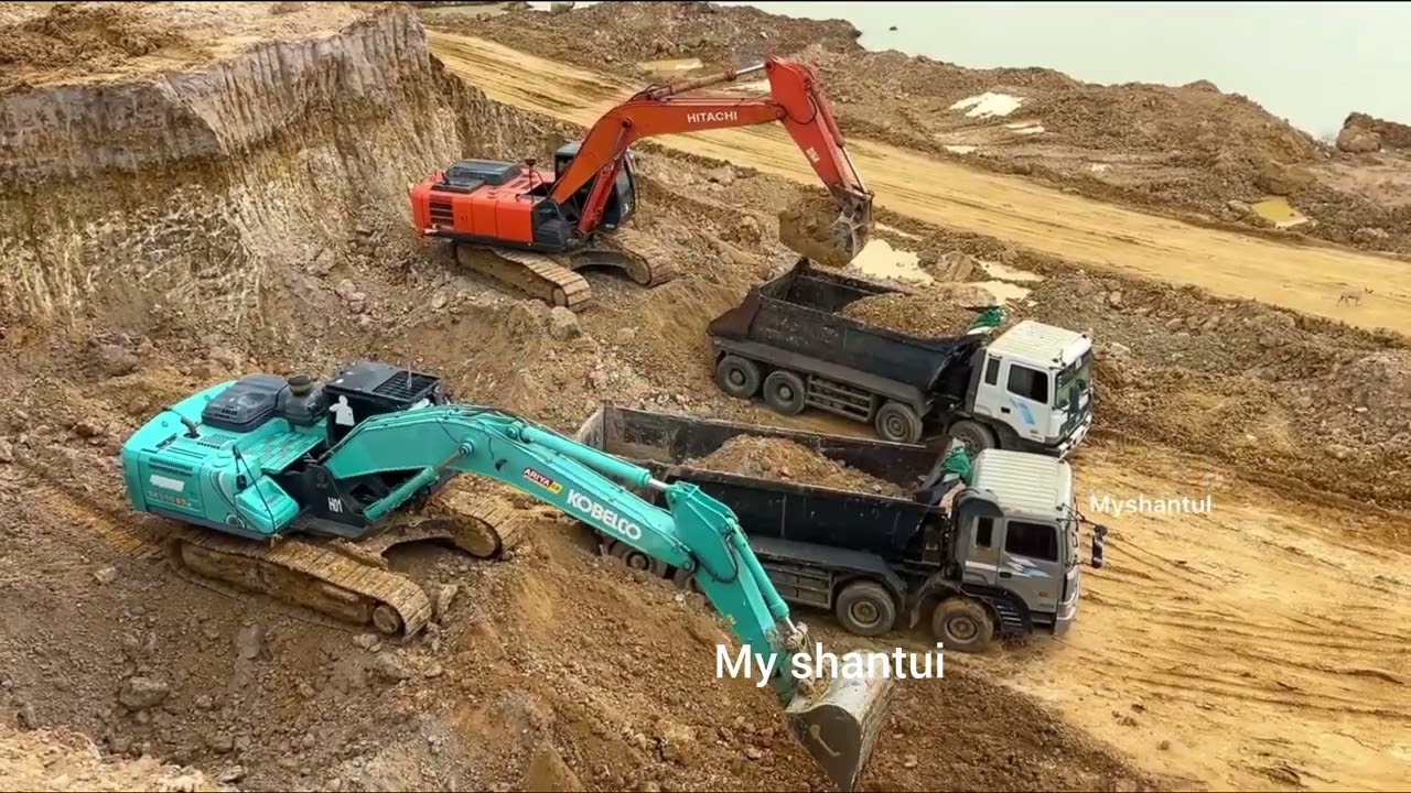 Excavator and dump truck 25ton
