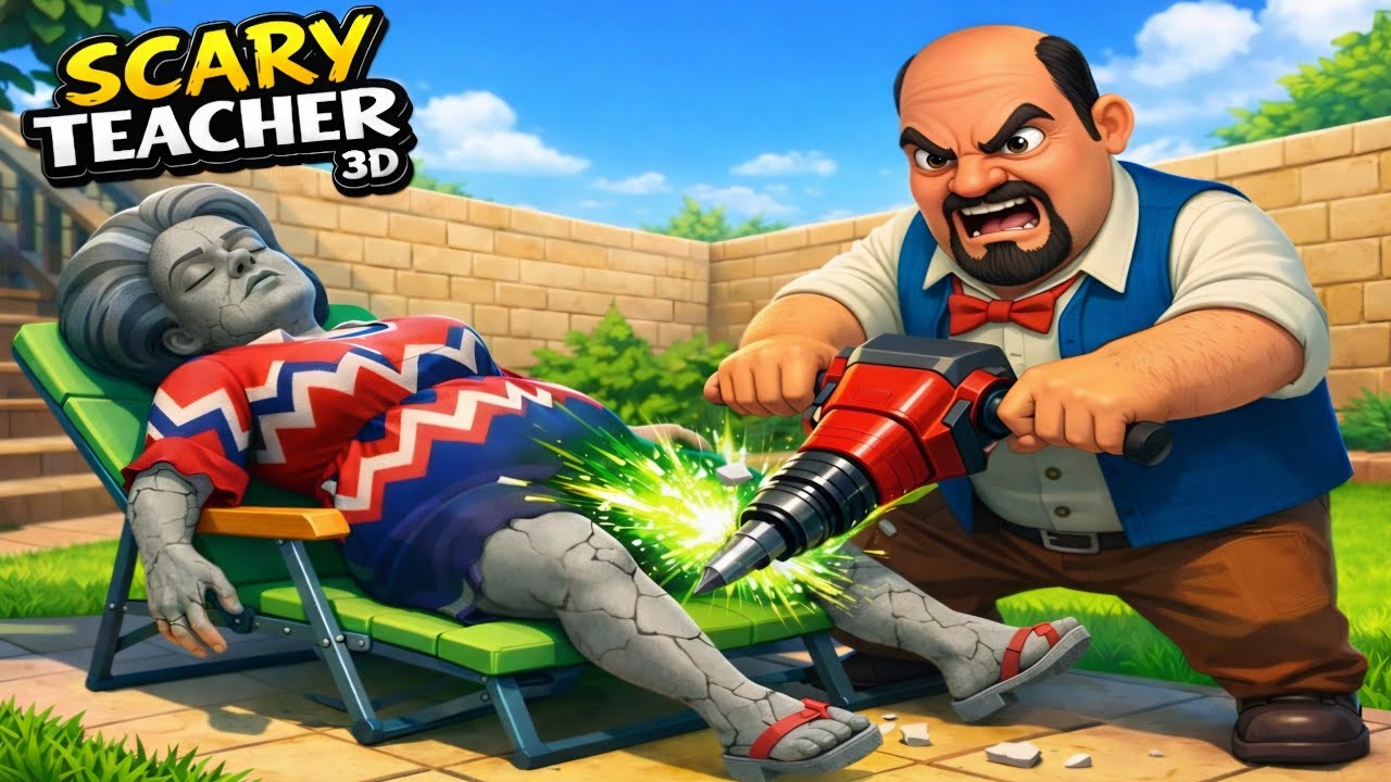 CONCRETE PLAN PRANK IN SCARY TEACHER 3D | MOST FUNNY MISSION EVER!