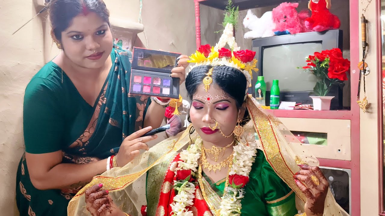 ASMR|| Indian Original Wedding Bridal Makeup Doing My Sweet Customer (Tingle's)🫶