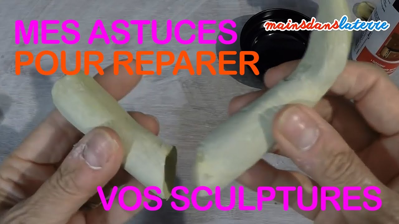 Cours de sculpture gratuit, mes meilleurs astuces pour réparer vos sculptures avant et après cuisson
