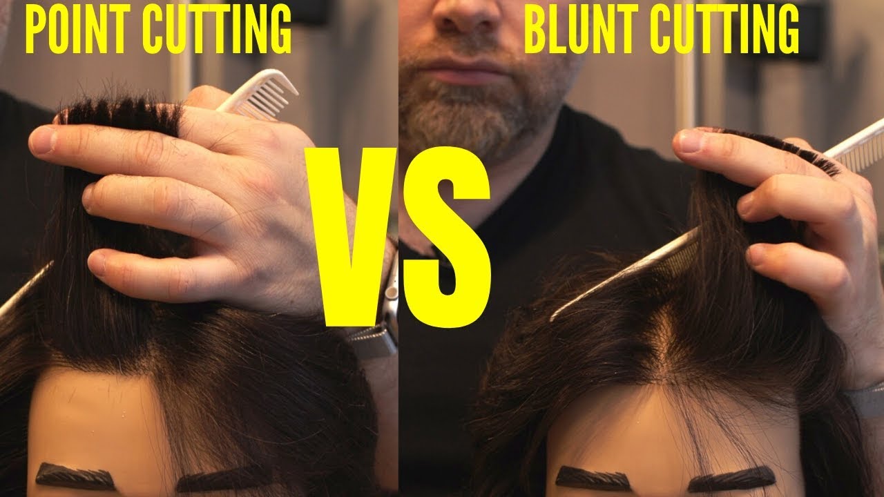 Point Cutting VS Blunt Cutting for your Hair - TheSalonGuy