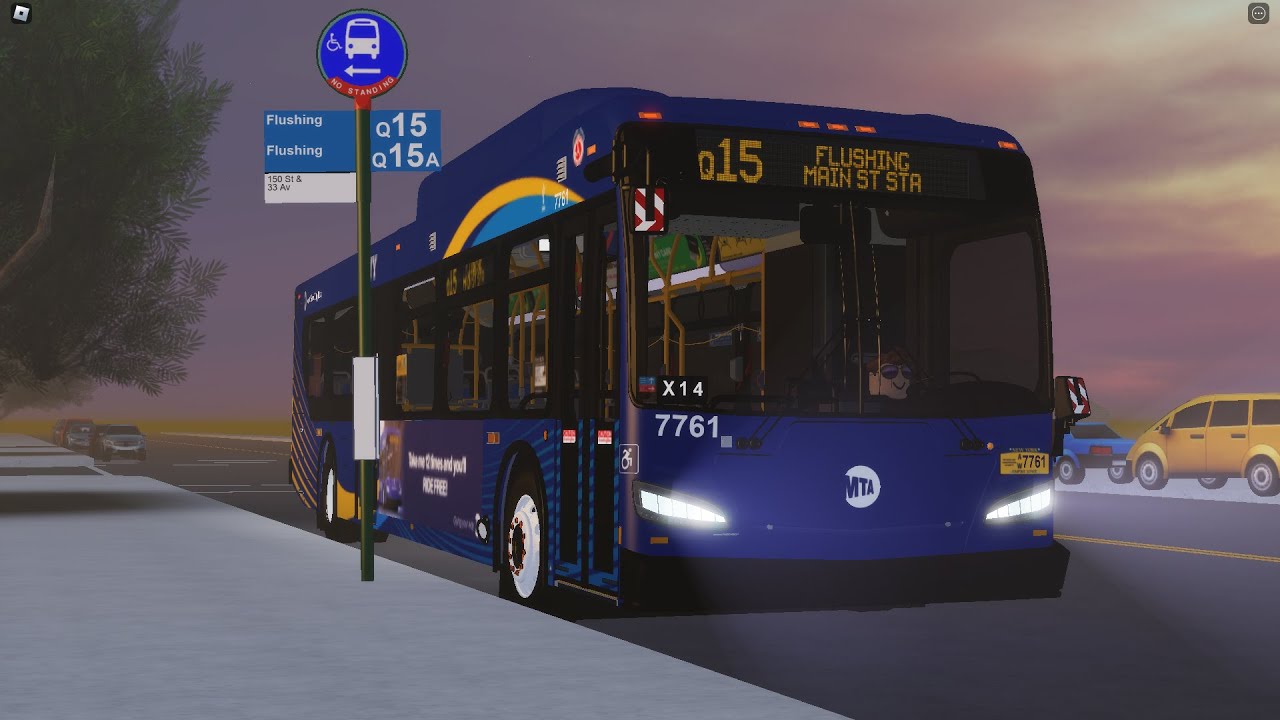 MTA Roblox Busses | MTA Q15 bus #7761 (JA loaner) full drive from Beechhurst to Flushing Main St.